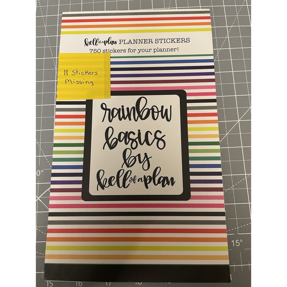 Kell Of A Plan Rainbow Basics Planner Sticker Book w/ 11 Missing Stickers
